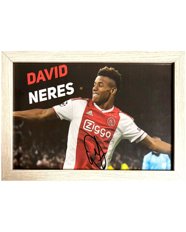 David Neres - Gesigneerde Ajax foto - 30x21