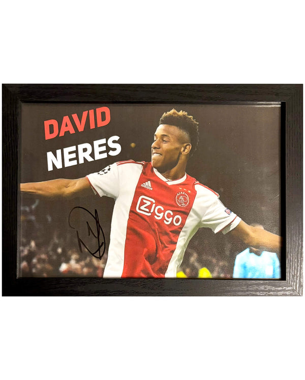 David Neres - Gesigneerde Ajax foto - 30x21
