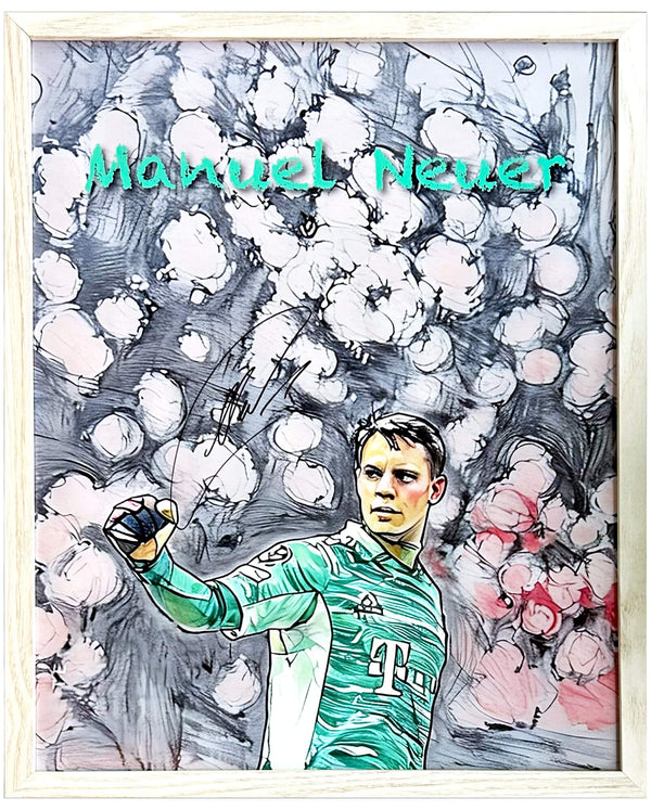 Manuel Neuer - Gesigneerde digitale tekening - 40x50