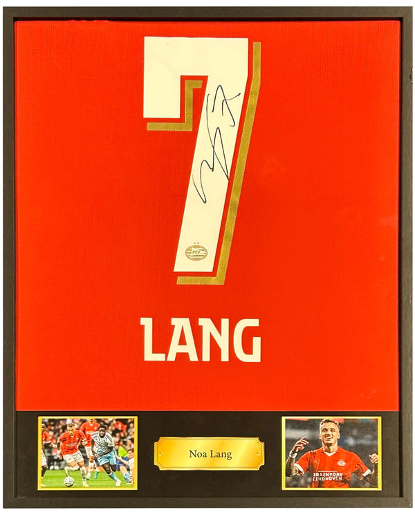 Noa Lang + selection - Signed PSV home shirt