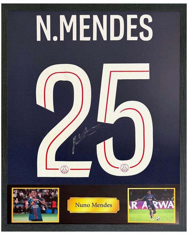 Nuno Mendes - Gesigneerd Paris Saint-Germain thuisshirt 25/26
