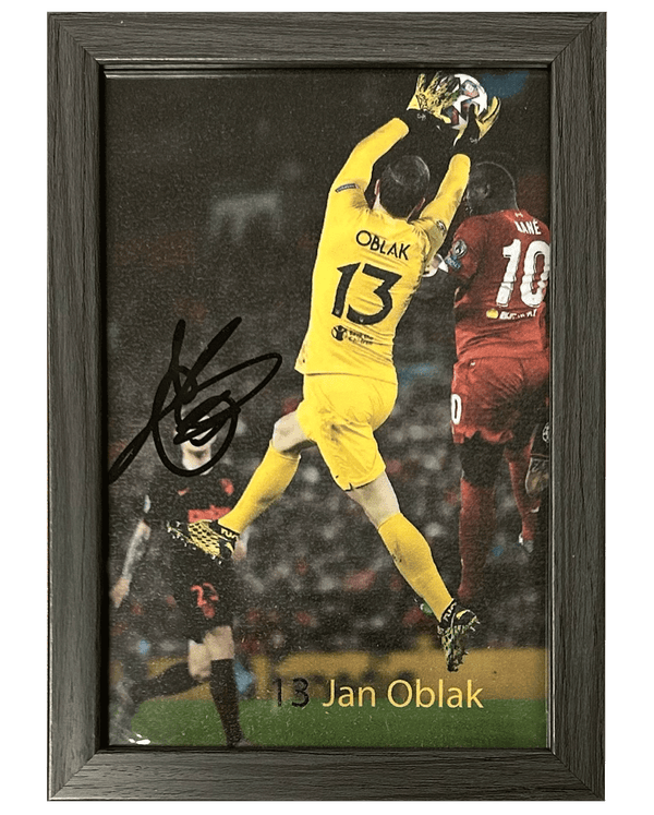 Jan Oblak - signiertes Foto - Grau - 12x17