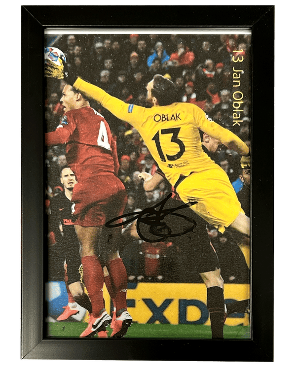 Jan Oblak - Gesigneerde foto - Zwart - 12x17