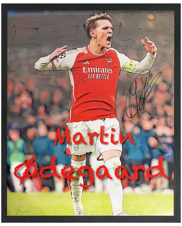 Martin Ødegaard - Gesigneerde digitale tekening - 40x50