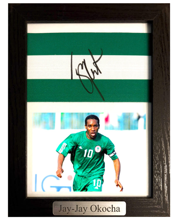 Jay-Jay Okocha - Gesigneerde Nigeria aanvoerdersband