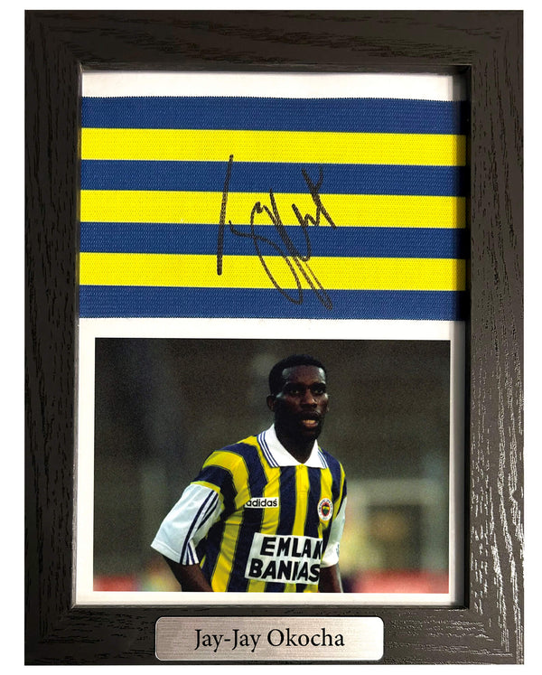 Jay-Jay Okocha - Gesigneerde Fenerbahçe aanvoerdersband