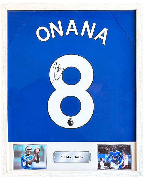 Amadou Onana - Gesigneerd Everton thuisshirt 22/23