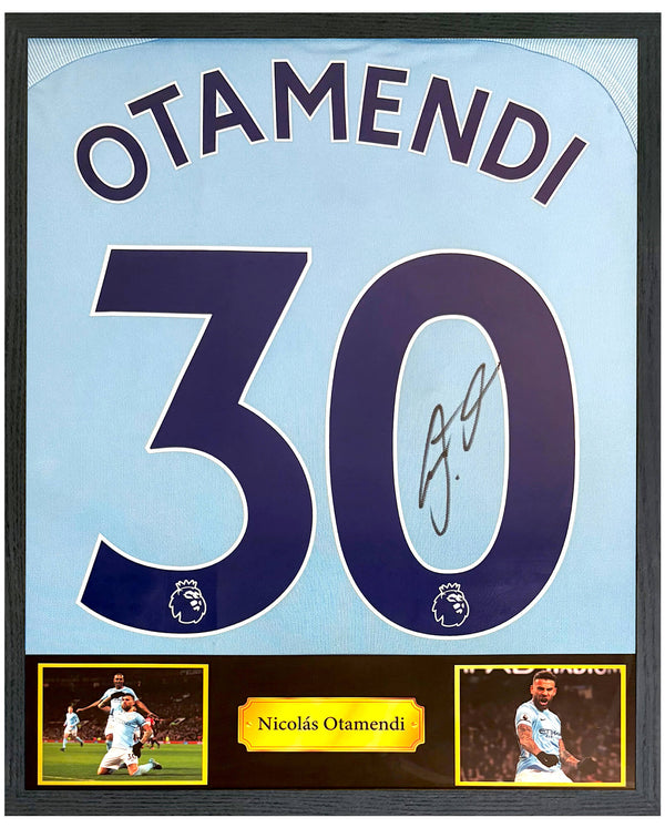 Nicolás Otamendi - Gesigneerd Manchester City thuisshirt 17/18