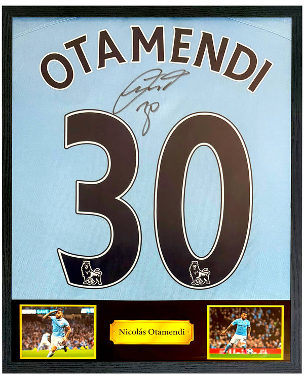 Nicolás Otamendi - Gesigneerd Manchester City thuisshirt 15/16