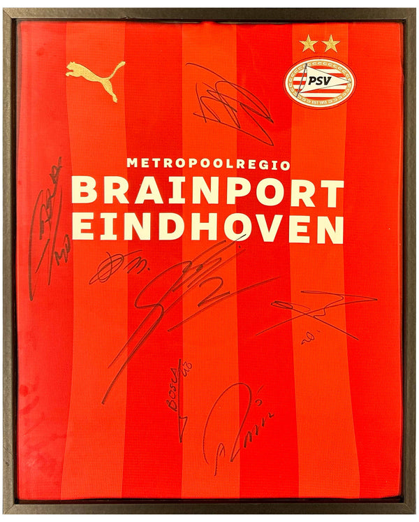 KAMPIOENSCHAP SPECIAL: Selectie - Gesigneerd PSV thuisshirt met kampioenstekst