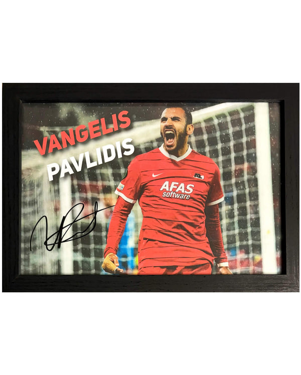 Vangelis Pavlidis - Gesigneerde AZ Alkmaar foto - 30x21