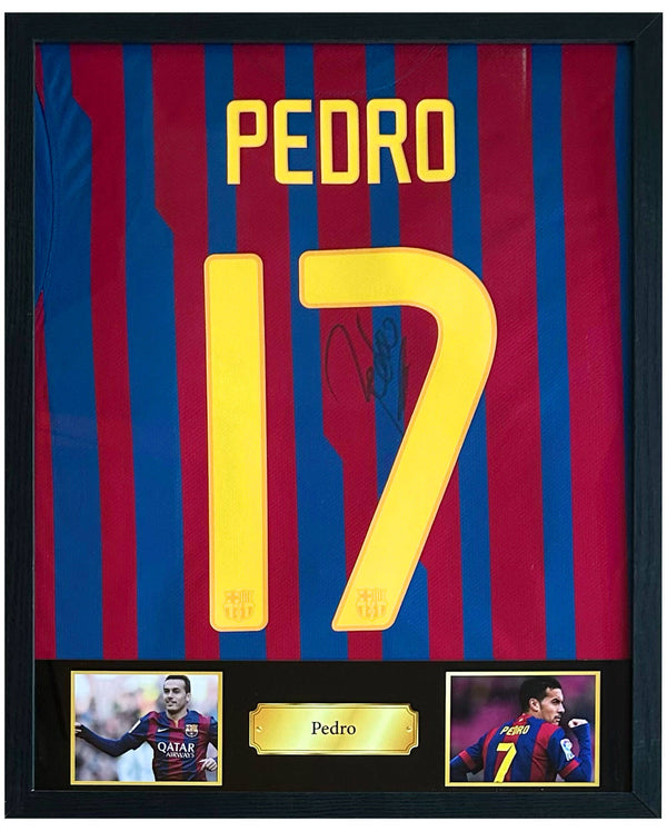 Pedro - Gesigneerd FC Barcelona thuisshirt 11/12