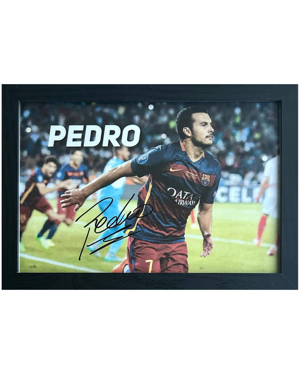 Pedro - Gesigneerde FC Barcelona foto - 30x21