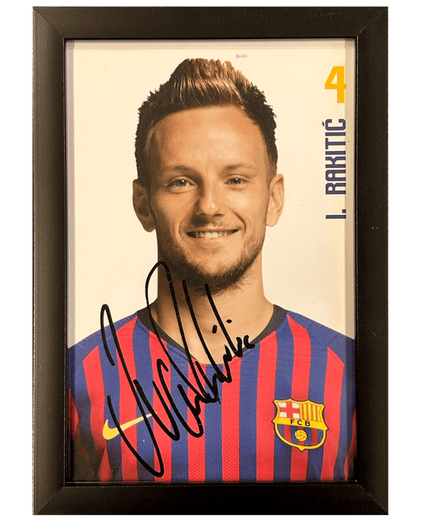 Ivan Rakitić - Gesigneerde foto - Zwart - 12x17