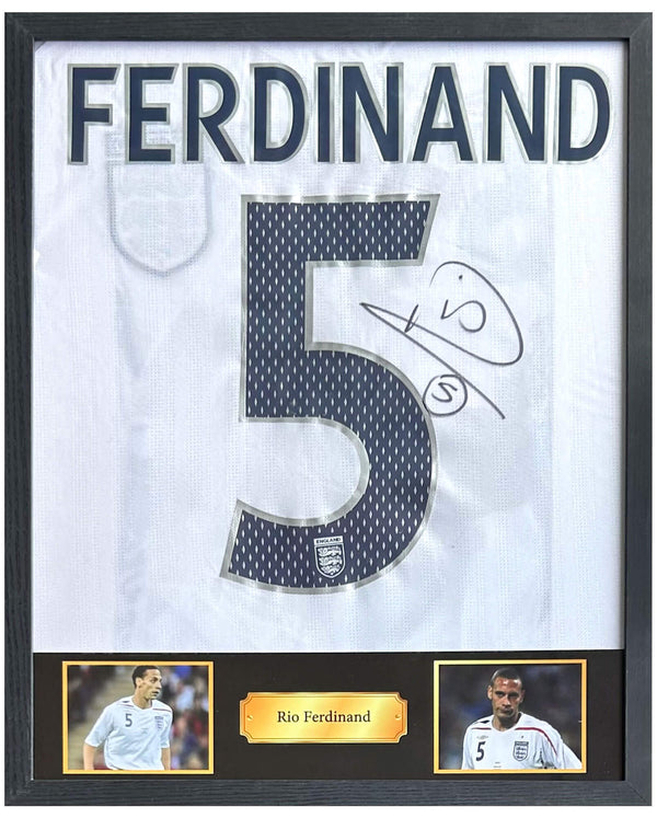 Rio Ferdinand - Signed England home shirt