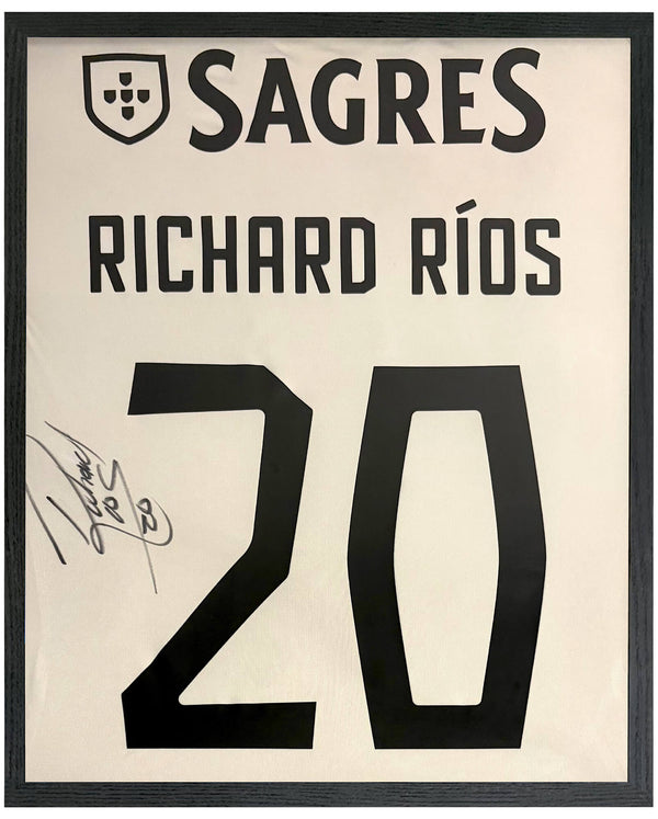 Richard Ríos - Gesigneerd Benfica uitshirt 25/26