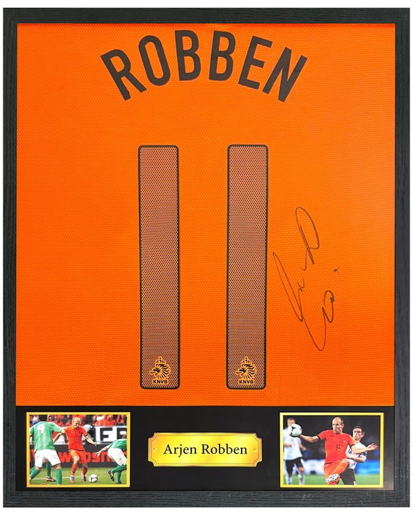 Arjen Robben - Gesigneerd Nederland thuisshirt 12/13