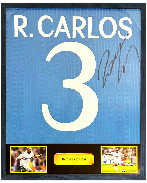 Roberto Carlos - Gesigneerd Real Madrid derde shirt 99/00