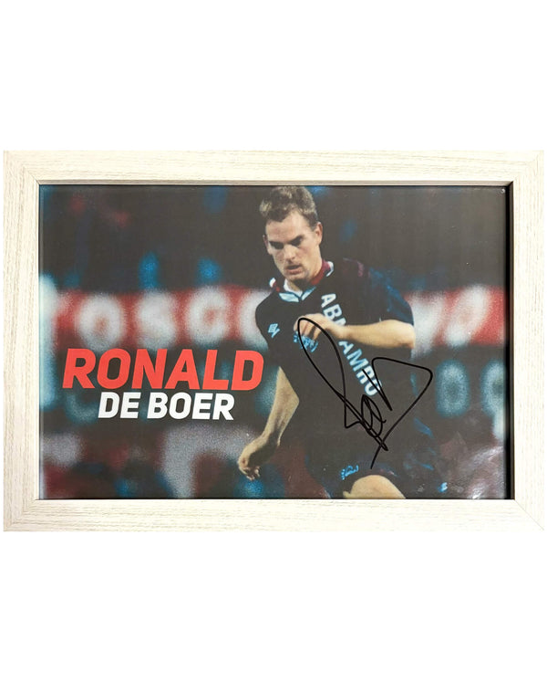 Ronald de Boer - Gesigneerde Ajax foto - 30x21