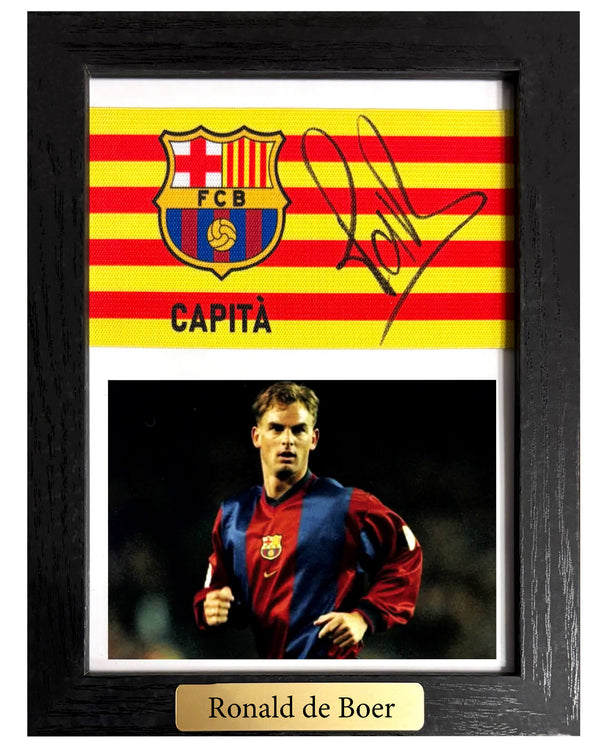 Ronald de Boer - Gesigneerde FC Barcelona aanvoerdersband