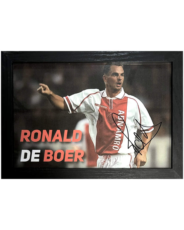 Ronald de Boer - Gesigneerde Ajax foto - 30x21