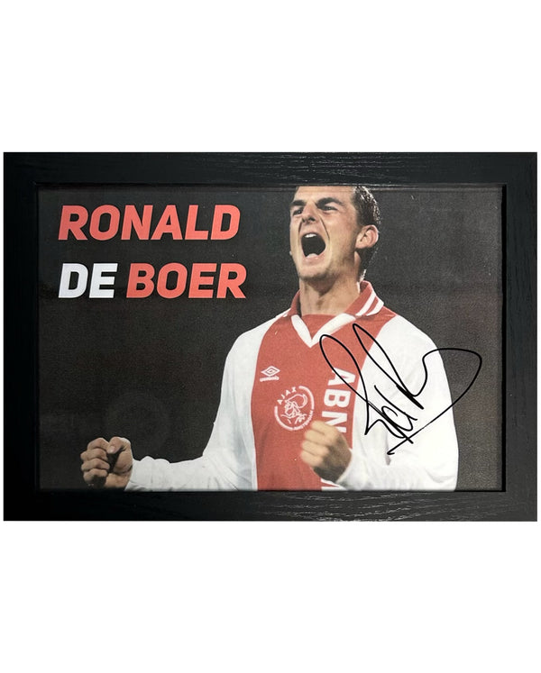 Ronald de Boer - Gesigneerde Ajax foto - 30x21