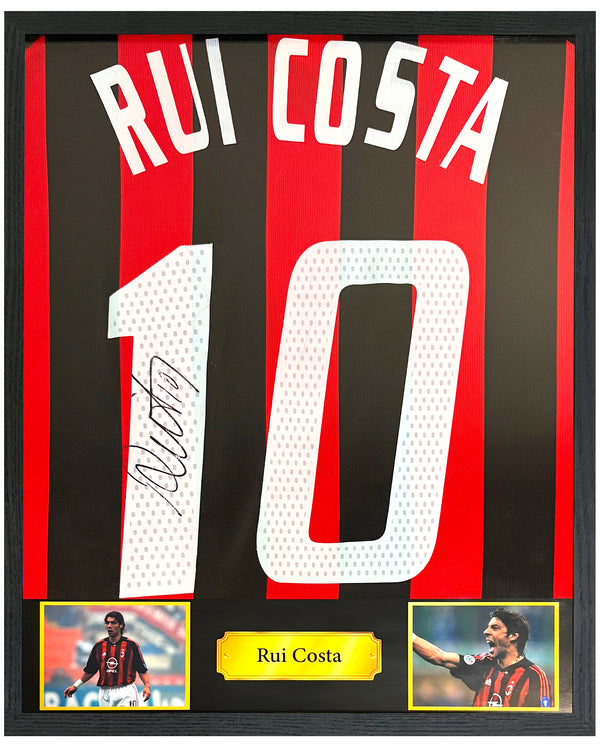 Rui Costa - Gesigneerd AC Milan thuisshirt 01/02