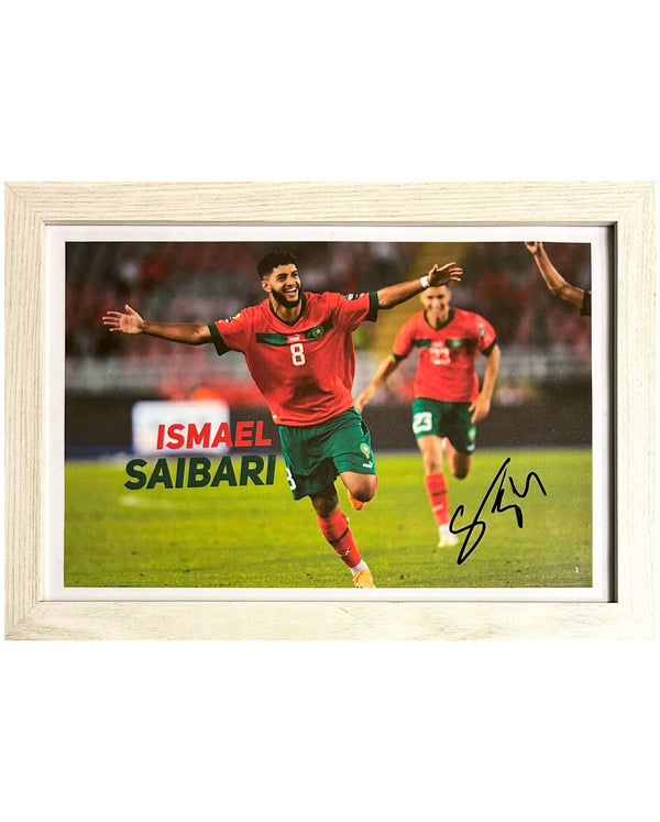 Ismael Saibari - Gesigneerde Marokko foto - 30x21