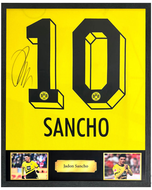 Jadon Sancho - Gesigneerd Borussia Dortmund thuisshirt 23/24 (spelersversie)