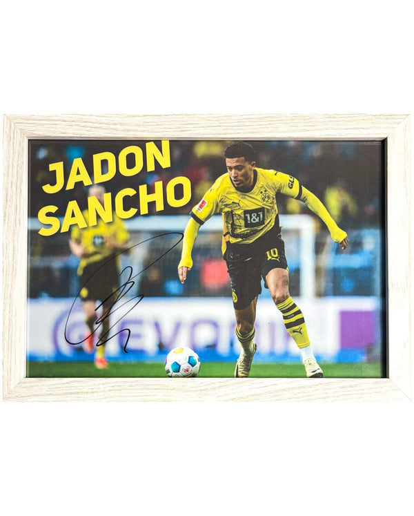 Jadon Sancho - Gesigneerd Borussia Dortmund foto - 30x21