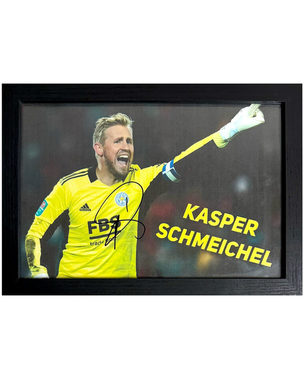Kasper Schmeichel - Gesigneerde Leicester City foto - 30x21