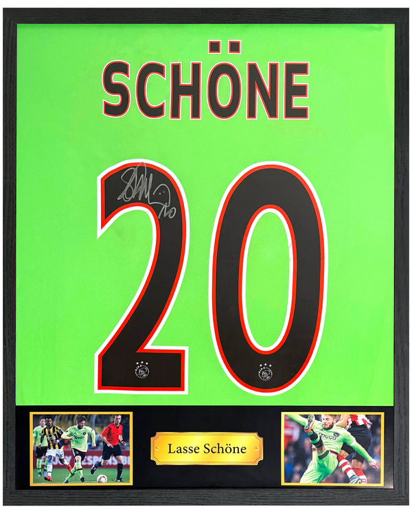 Lasse Schøne - Gesigneerd Ajax uitshirt 15/16
