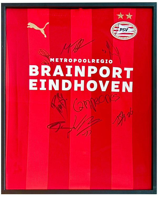 KAMPIOENSCHAP SPECIAL: Selectie - Gesigneerd PSV thuisshirt met kampioenstekst