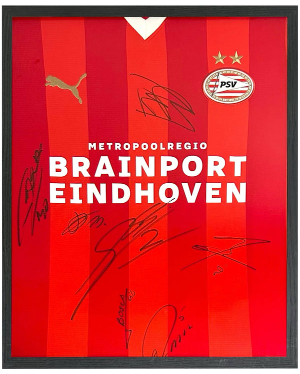 KAMPIOENSCHAP SPECIAL: Selectie - Gesigneerd PSV thuisshirt 23/24 met kampioenstekst
