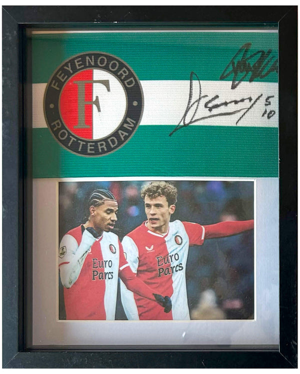 Calvin Stengs & Mats Wieffer - Signierte Feyenoord-Kapitänsbinde