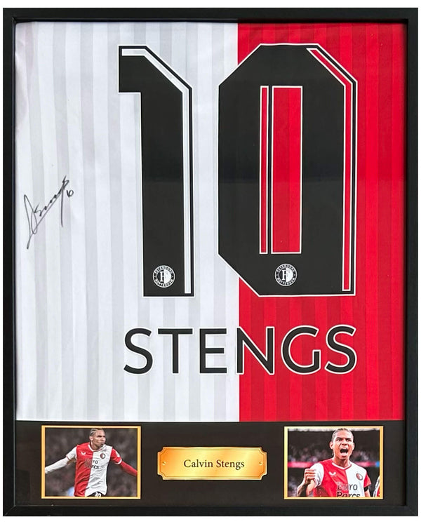 Calvin Stengs - Signed Feyenoord home shirt