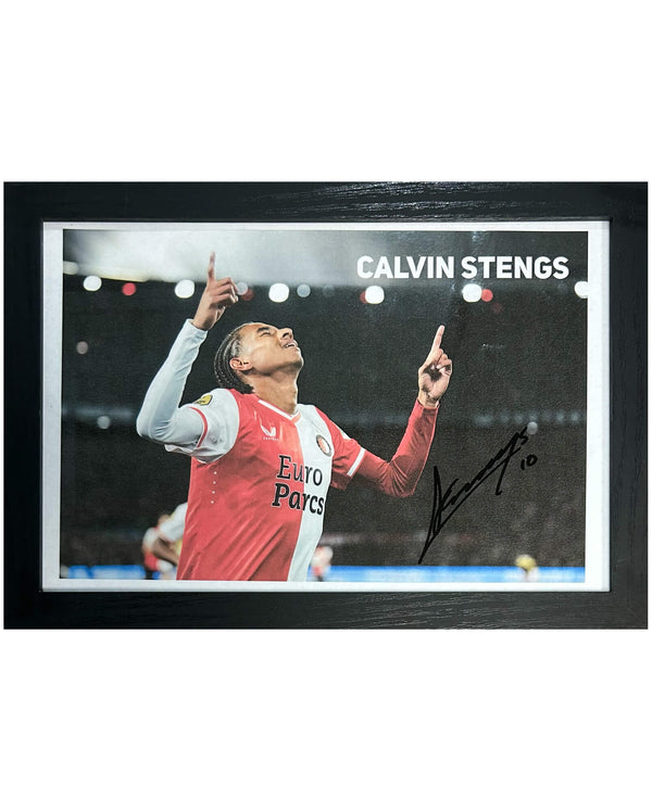 Calvin Stengs - Gesigneerde Feyenoord foto - 30x21