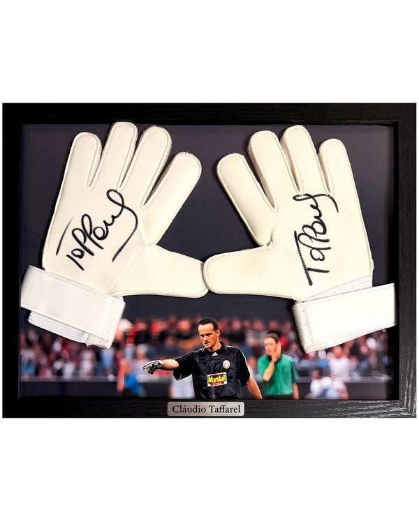 Cláudio Taffarel - Gesigneerde keepershandschoenen (paar)