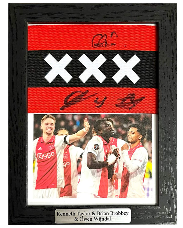 Taylor, Brobbey & Wijndal - Gesigneerde Ajax aanvoerdersband