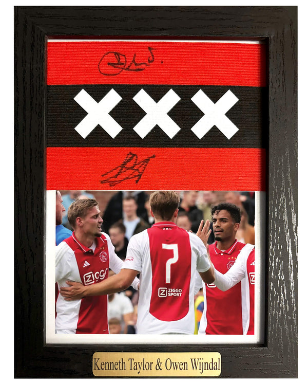 Kenneth Taylor & Owen Wijndal - Gesigneerde Ajax aanvoerdersband