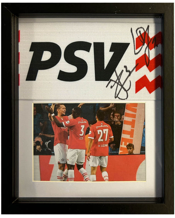 Luuk de Jong & Jordan Teze - Gesigneerde PSV aanvoerdersband