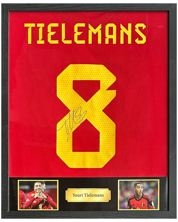 Youri Tielemans - Gesigneerd België thuisshirt 22/23