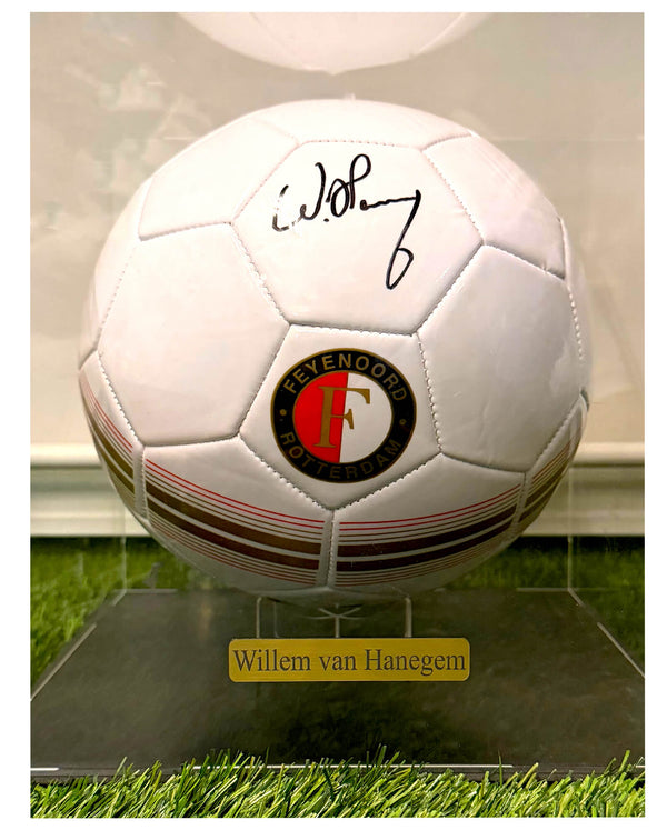Willem van Hanegem - Gesigneerde Feyenoord bal