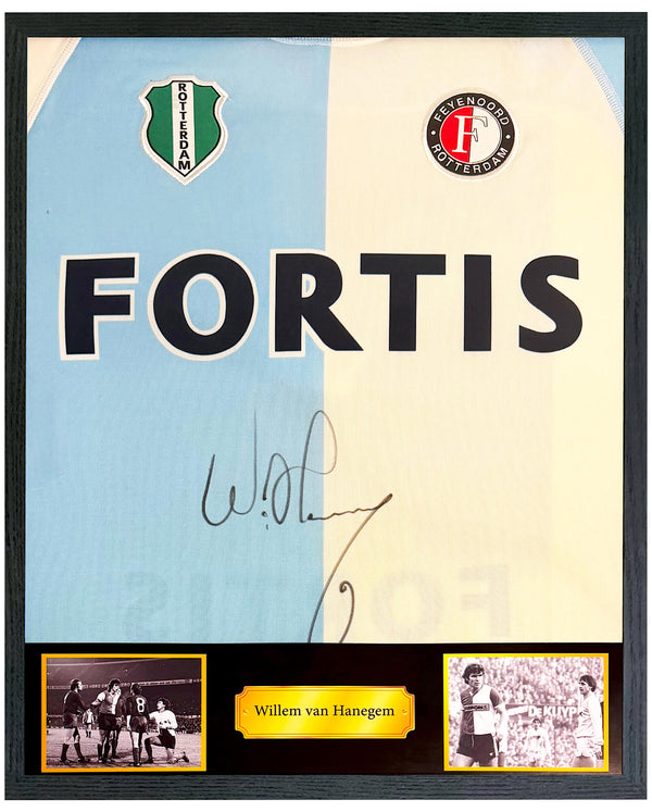 Willem van Hanegem - Gesigneerd Feyenoord uitshirt 04/05