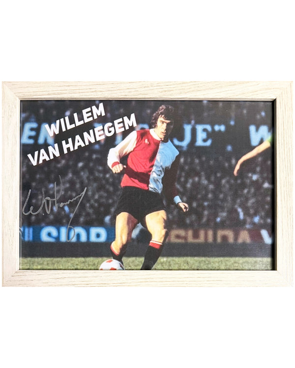 Willem van Hanegem - Gesigneerde Feyenoord foto - 30x21