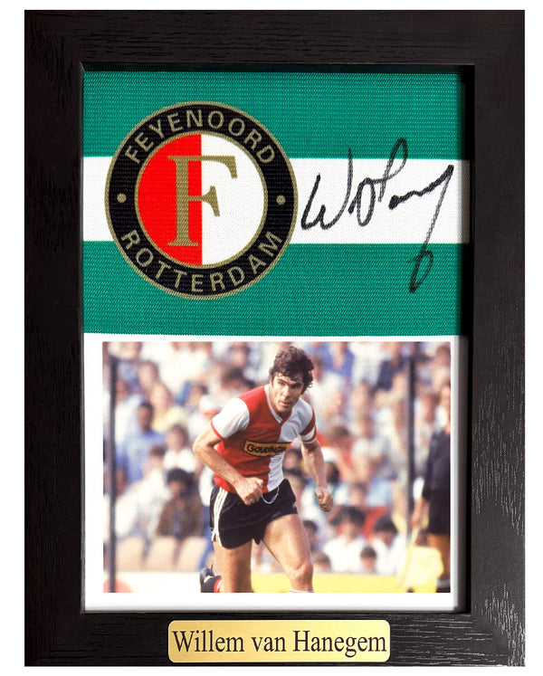 Willem van Hanegem - Gesigneerde Feyenoord aanvoerdersband