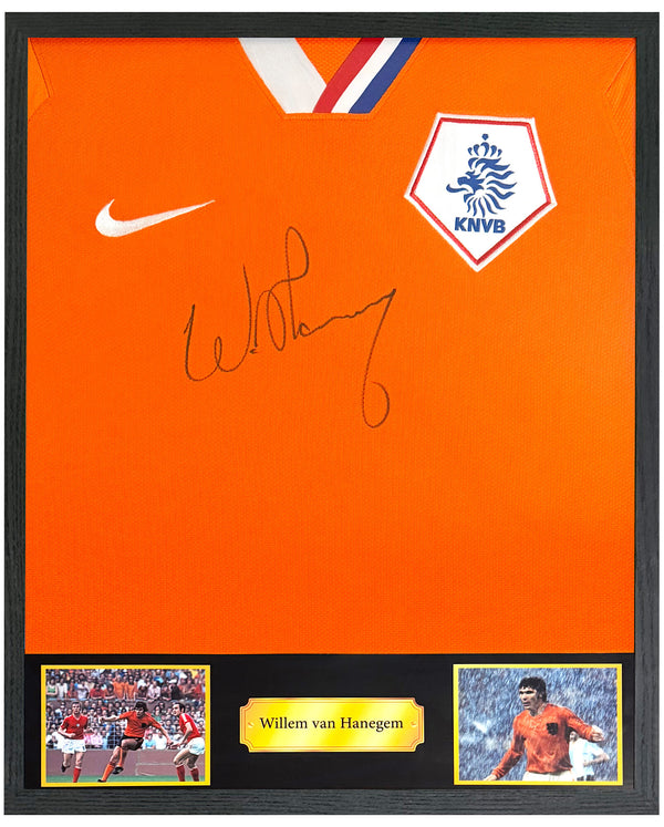 Willem van Hanegem - Gesigneerd Nederland thuisshirt 08/09
