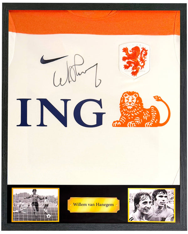 Willem van Hanegem - Gesigneerd Nederland trainingsshirt 14/15