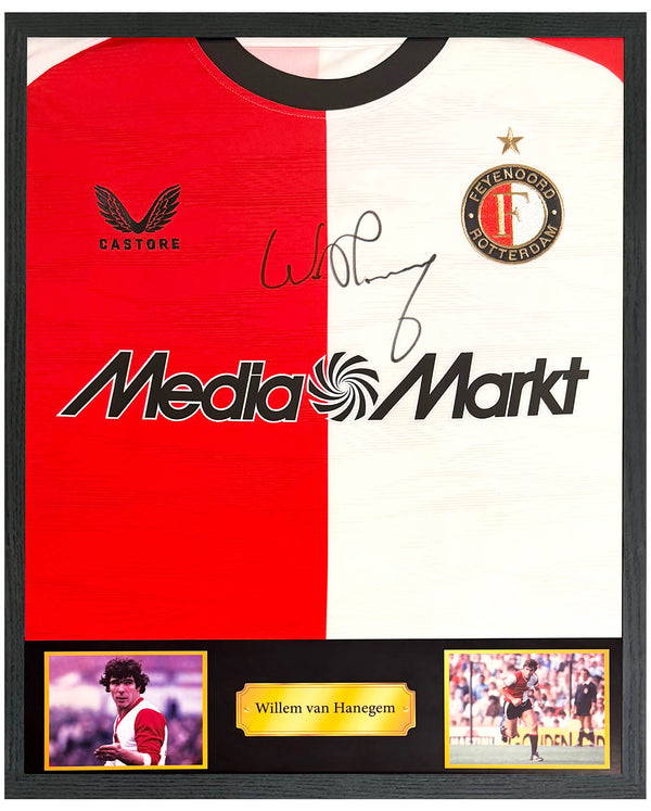 Willem van Hanegem - Gesigneerd Feyenoord thuisshirt 24/25