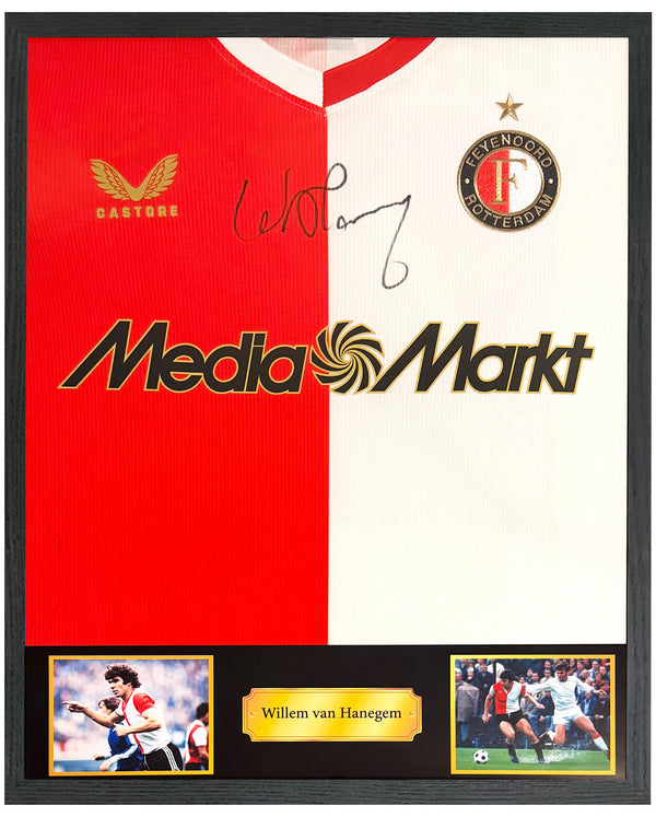 Willem van Hanegem - Gesigneerd Feyenoord thuisshirt 25/26